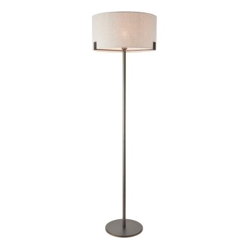 Endon 72634 - Stojacia lampa HAYFIELD 1xE27/40W/230V hnedá/šedá