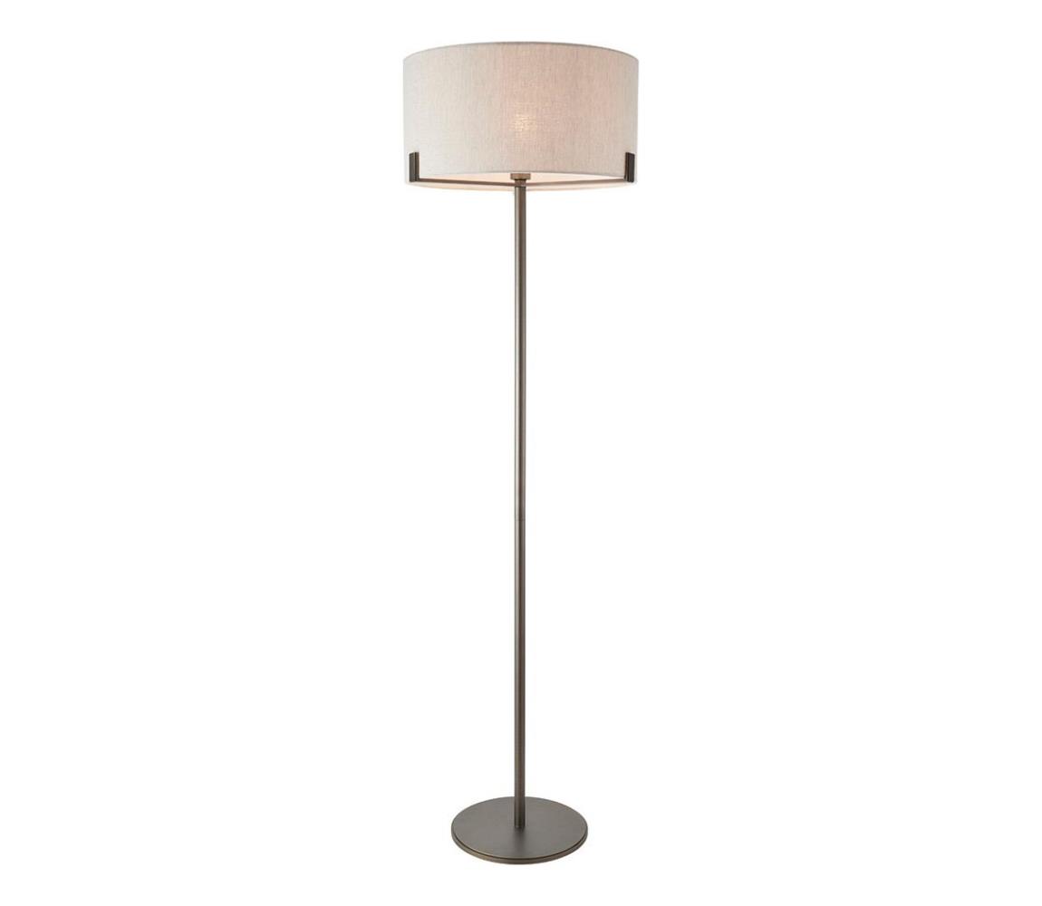 Endon 72634 - Stojacia lampa HAYFIELD 1xE27/40W/230V hnedá/šedá 72634