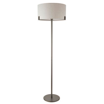 Endon 72634 - Stojacia lampa HAYFIELD 1xE27/40W/230V hnedá/šedá