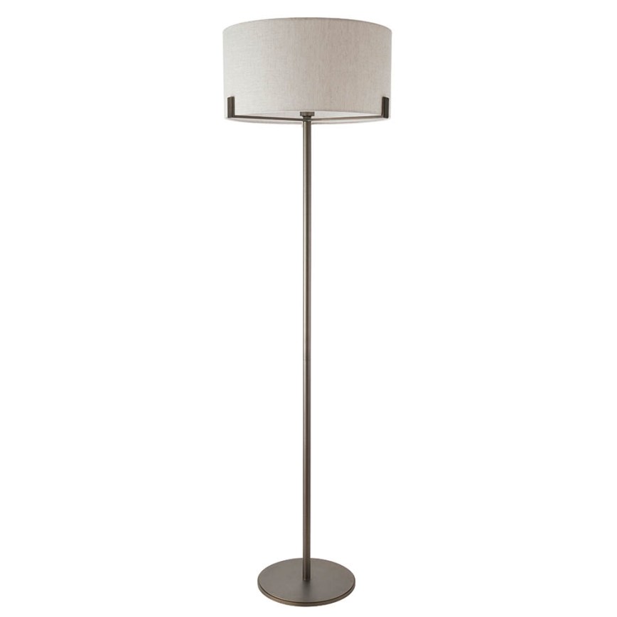 Endon 72634 - Stojacia lampa HAYFIELD 1xE27/40W/230V hnedá/šedá