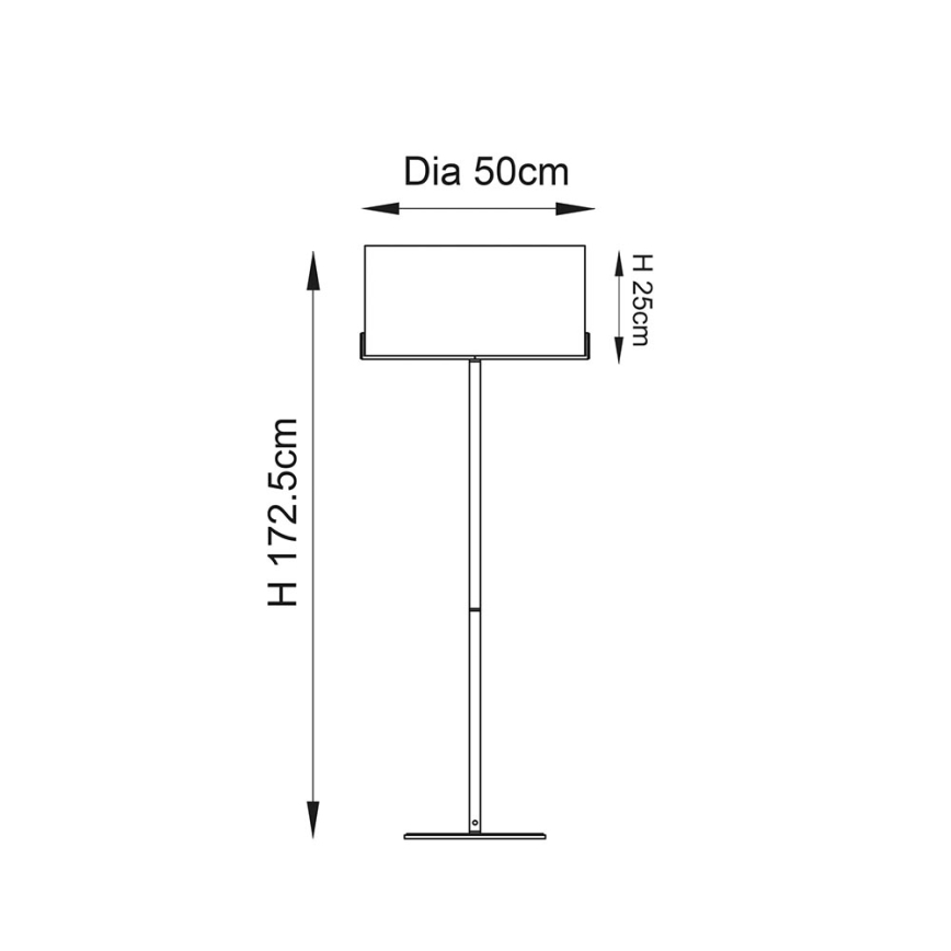 Endon 72634 - Stojacia lampa HAYFIELD 1xE27/40W/230V hnedá/šedá