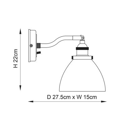Endon 76334 - Nástenné bodové svietidlo HANSEN 1xE14/40W/230V medené