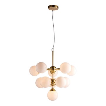 Endon 76500 - Luster na lanku OSCAR 11xG9/18W/230V mosadz