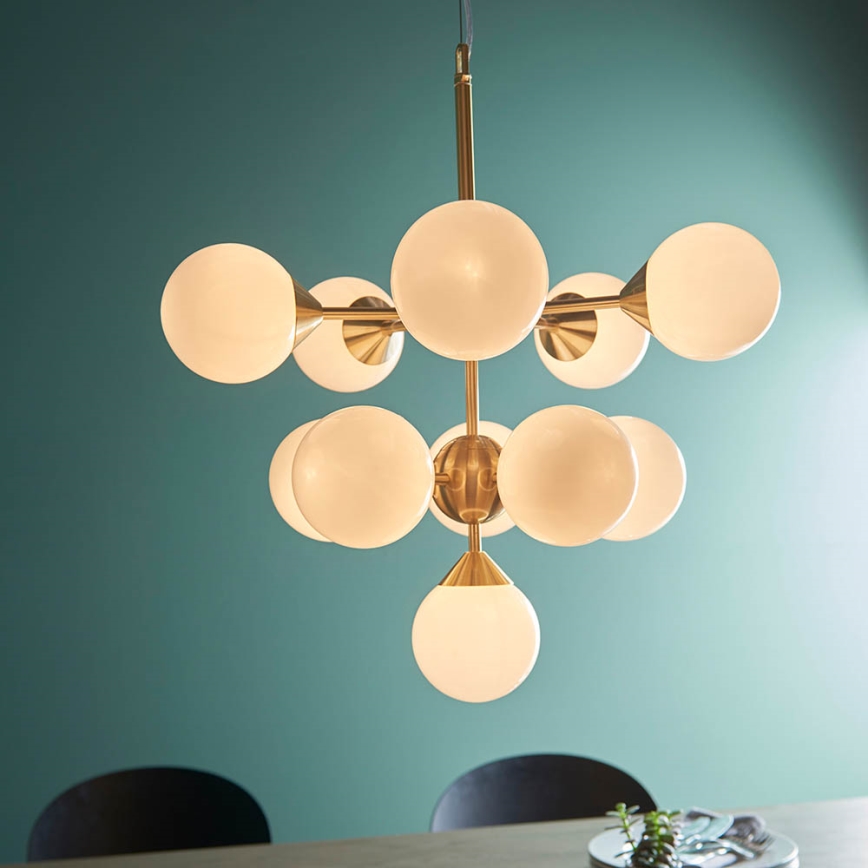 Endon 76500 - Luster na lanku OSCAR 11xG9/18W/230V mosadz