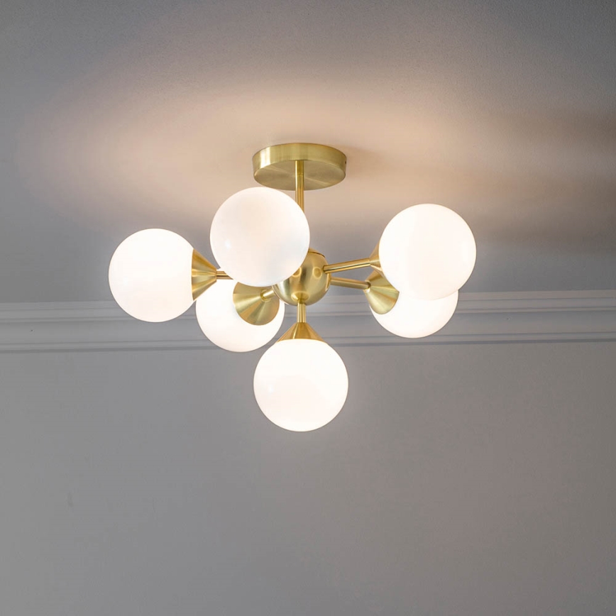 Endon 76501 - Luster na tyči OSCAR 6xG9/5W/230V zlatý
