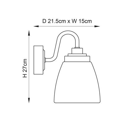 Endon 77088 - Kúpeľňové nástenné svietidlo ASHBURY 1xE14/4W/230V IP44 lesklý chróm