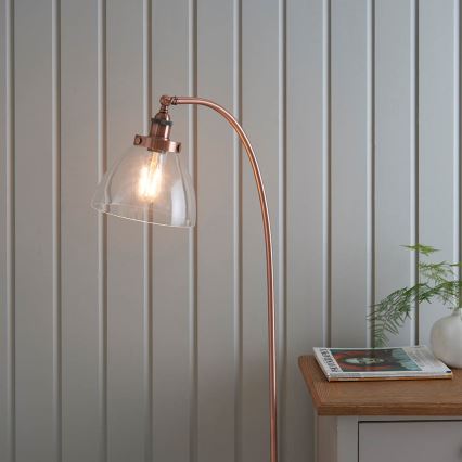 Endon 77862 - Stojacia lampa HANSEN 1xE27/40W/230V medená
