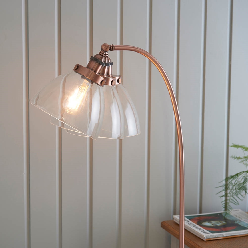 Endon 77862 - Stojacia lampa HANSEN 1xE27/40W/230V medená