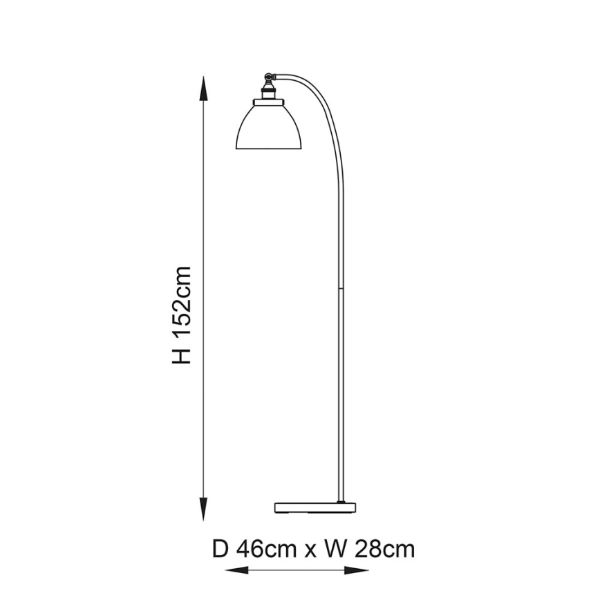 Endon 77862 - Stojacia lampa HANSEN 1xE27/40W/230V medená