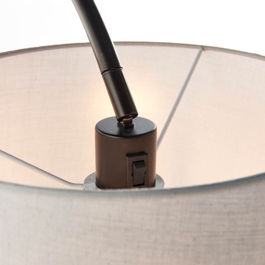 Endon 78163 - Stojacia lampa CARLSON 1xE27/60W/230V šedá/čierna