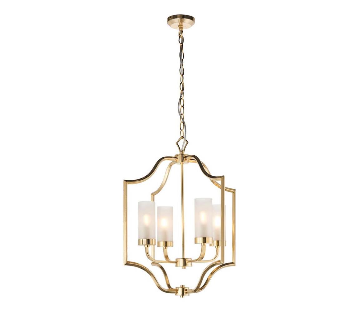 Endon 81914 - Závesný luster EDREA na reťazi 4xE14/6W/230V mosadz 81914