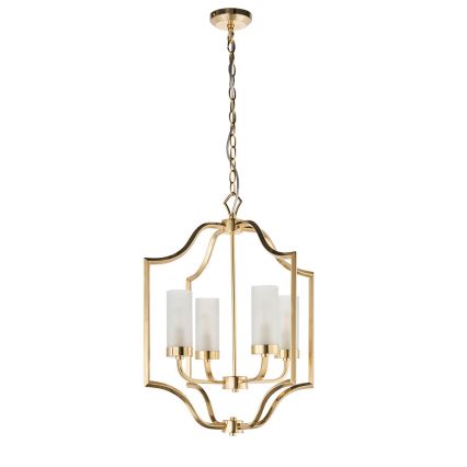 Endon 81914 - Závesný luster EDREA na reťazi 4xE14/6W/230V mosadz