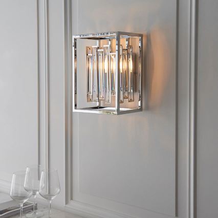 Endon 81932 - Nástenné svietidlo ACADIA 1xE14/40W/230V lesklý chróm