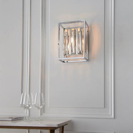 Endon 81932 - Nástenné svietidlo ACADIA 1xE14/40W/230V lesklý chróm