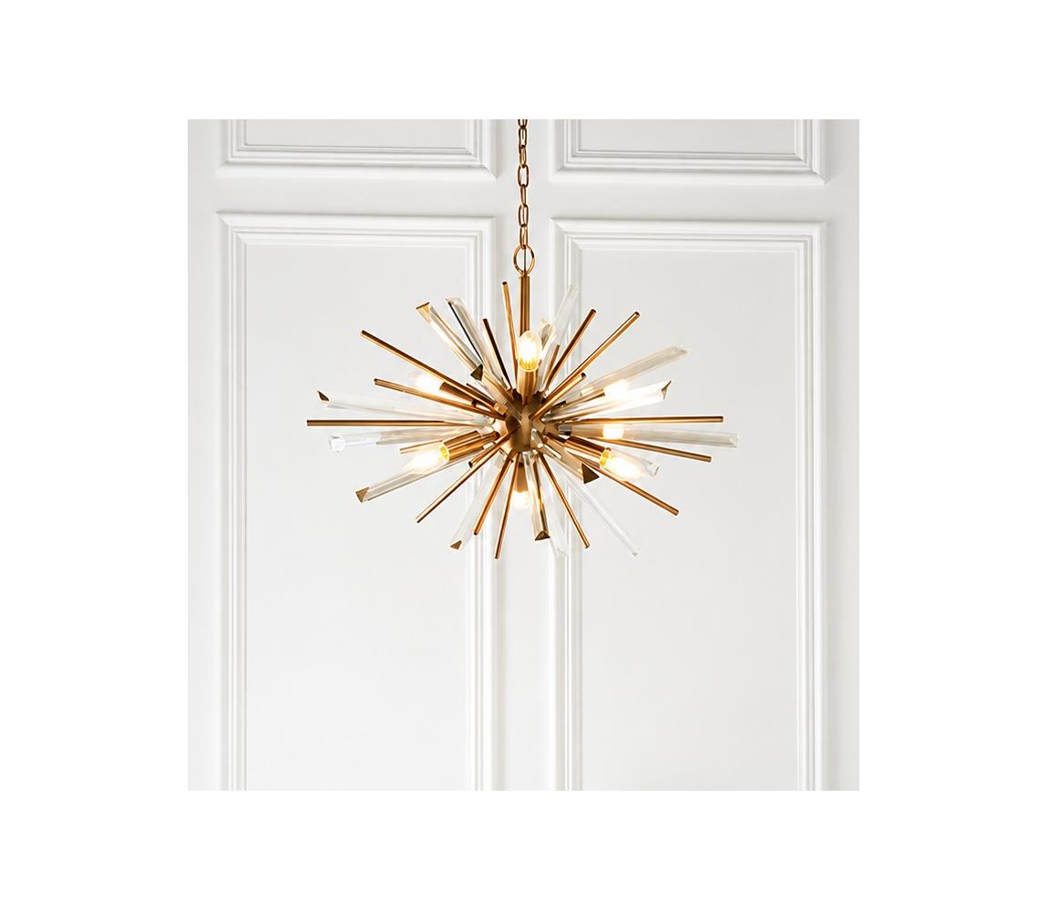 Endon 81936 - Luster na reťazi 6xE14/40W/230V zlatý 81936