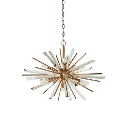 Endon 81936 - Luster na reťazi 6xE14/40W/230V zlatý
