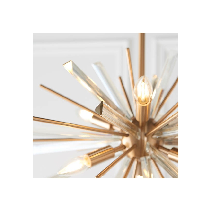 Endon 81936 - Luster na reťazi 6xE14/40W/230V zlatý