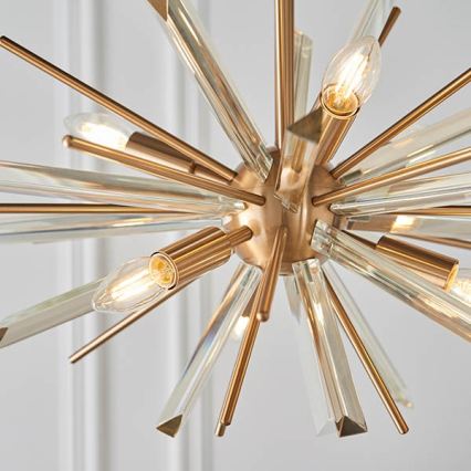 Endon 81936 - Luster na reťazi 6xE14/40W/230V zlatý