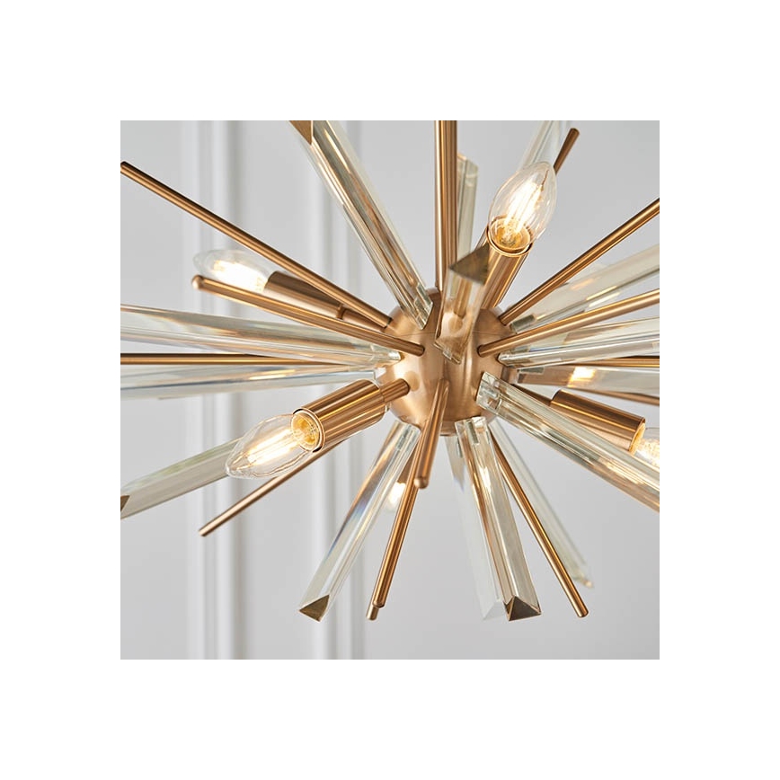 Endon 81936 - Luster na reťazi 6xE14/40W/230V zlatý