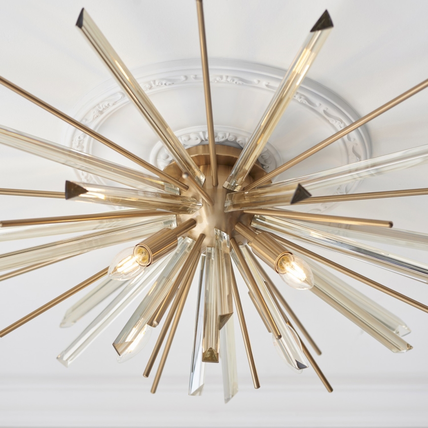 Endon 81937 - Stropné svietidlo 4xE14/40W/230V pr. 80 cm zlaté