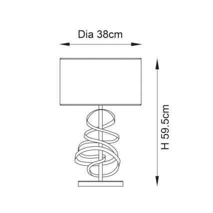 Endon 82071 - Stolná  lampa 1xE27/10W/230V biela/mosadz/čierna