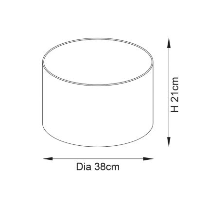Endon 90024 - Náhradné tienidlo k stolovej lampe E27, priemer 38 cm, sivé