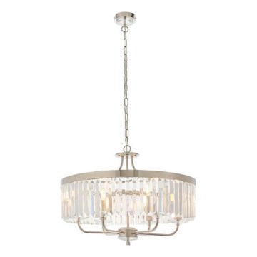 Endon 90263 - Luster na reťazi CHESTERFIELD 6xE14/6W/230V pr. 55 cm lesklý chróm