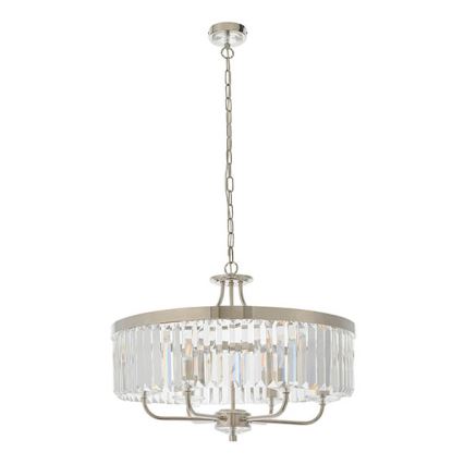 Endon 90263 - Luster na reťazi CHESTERFIELD 6xE14/6W/230V pr. 55 cm lesklý chróm