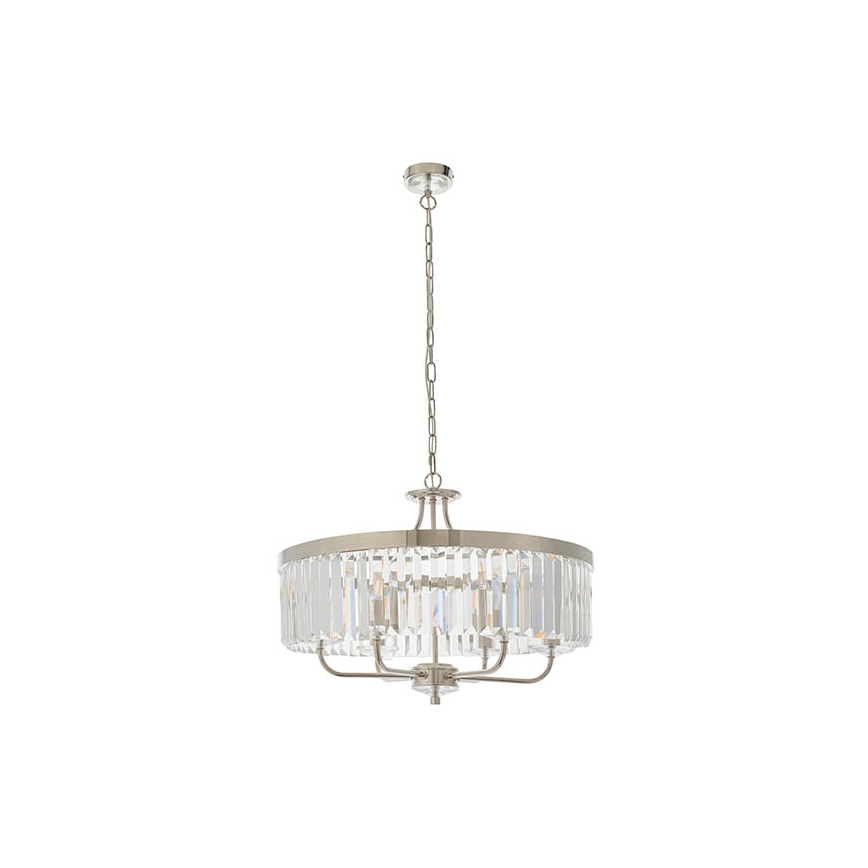 Endon 90263 - Luster na reťazi CHESTERFIELD 6xE14/6W/230V pr. 55 cm lesklý chróm