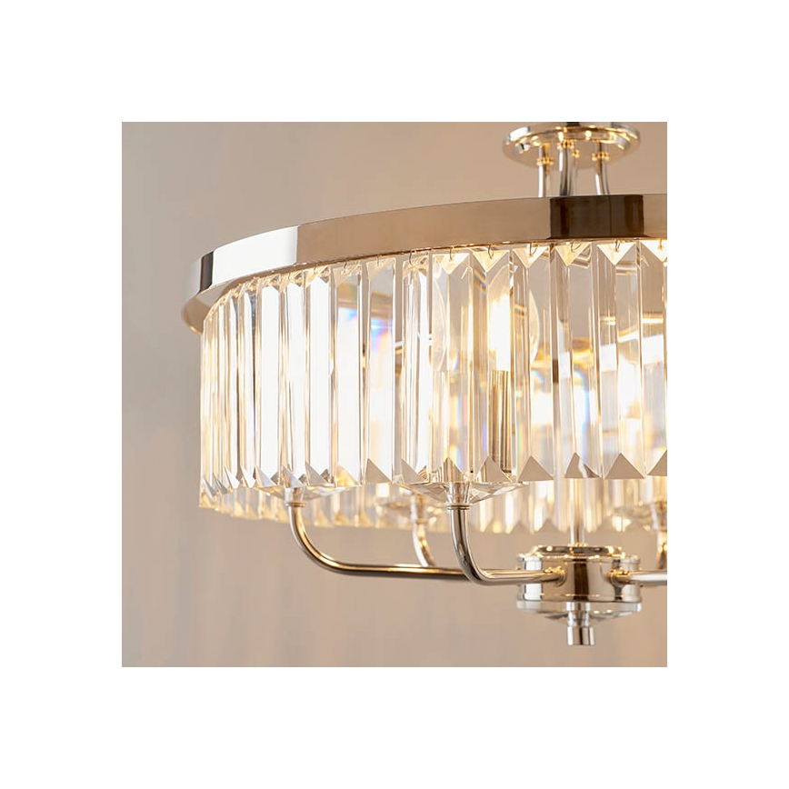 Endon 90263 - Luster na reťazi CHESTERFIELD 6xE14/6W/230V pr. 55 cm lesklý chróm