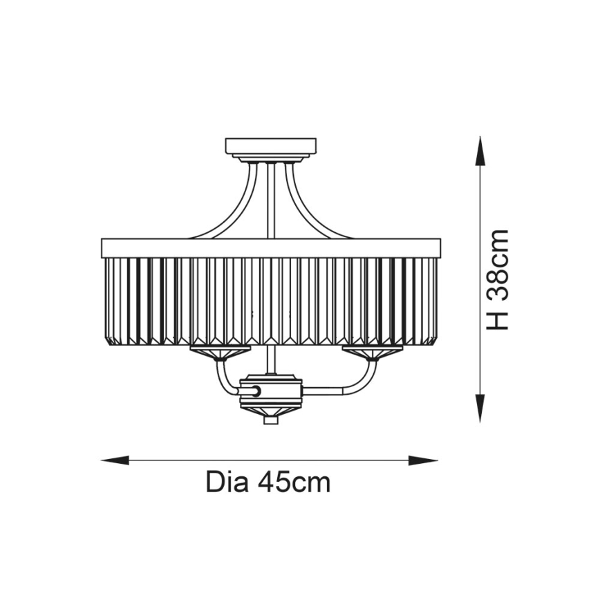Endon 90264 - Prisadený luster CHESTERFIELD 3xE14/6W/230V lesklý chróm