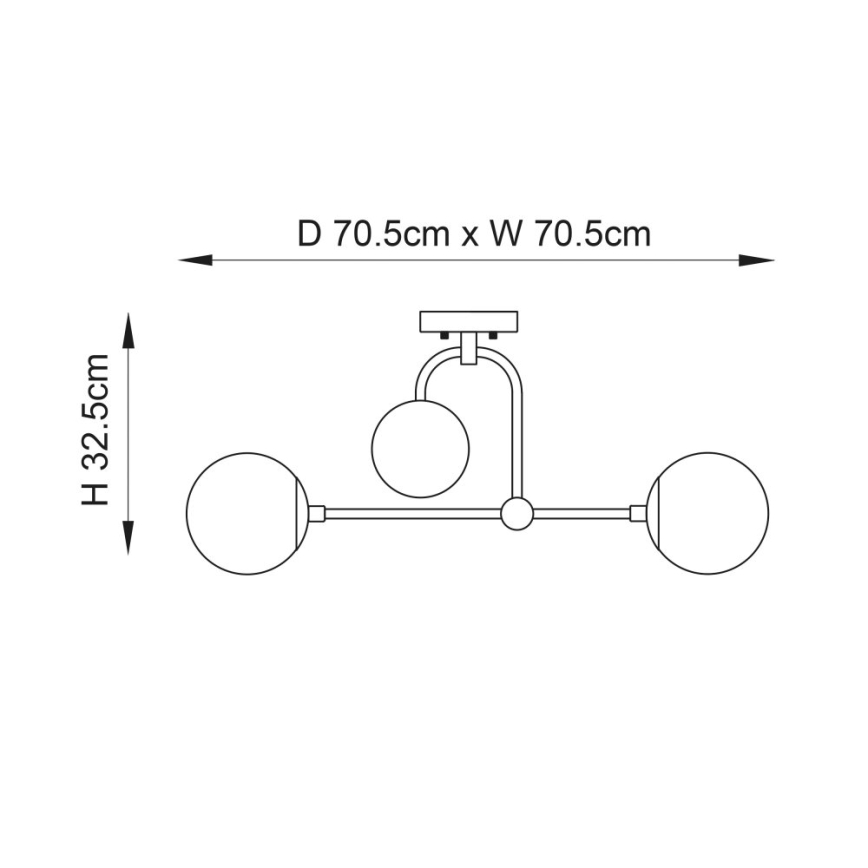 Endon 90843 - Prisadený luster ONTARIO 4xE14/7W/230V mosadz