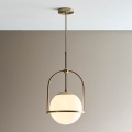 Endon 90844 - Luster na tyči ONTARIO 1xE27/10W/230V mosadz