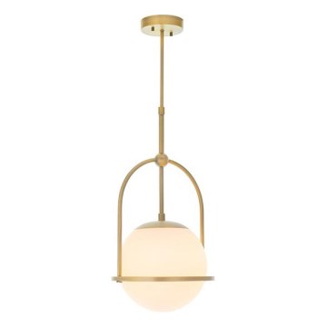 Endon 90844 - Luster na tyči ONTARIO 1xE27/10W/230V mosadz