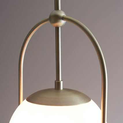 Endon 90844 - Luster na tyči ONTARIO 1xE27/10W/230V mosadz