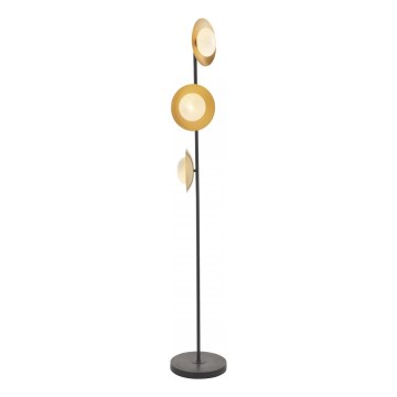 Endon 92039 - Stojacia lampa RUFFLE 3xG9/3W/230V čierna/zlatá