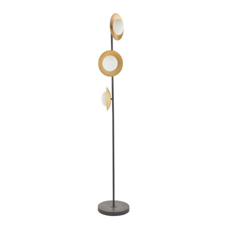 Endon 92039 - Stojacia lampa RUFFLE 3xG9/3W/230V čierna/zlatá