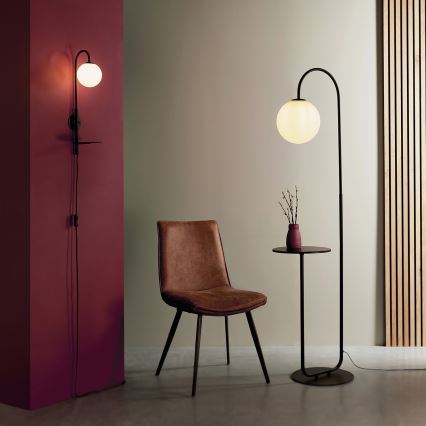 Endon 92424 - Stojacia lampa HALO 1xE14/7W/230V čierna