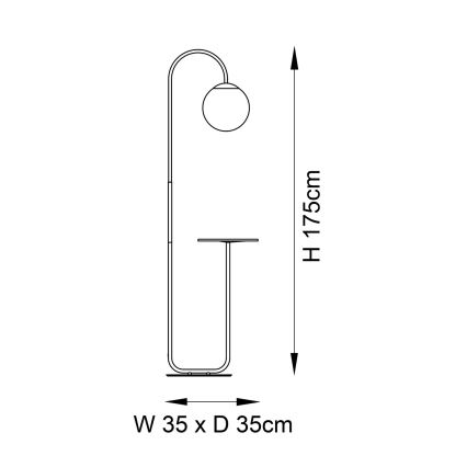 Endon 92424 - Stojacia lampa HALO 1xE14/7W/230V čierna