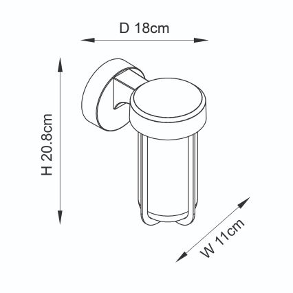 Endon 92859 - Kúpeľňové nástenné svietidlo 1xE27/6W/230V IP44 čierne