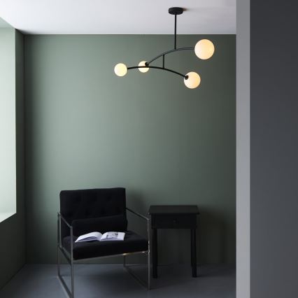 Endon 92940 - Luster na tyči BALANCE 4xG9/3W/230V čierna