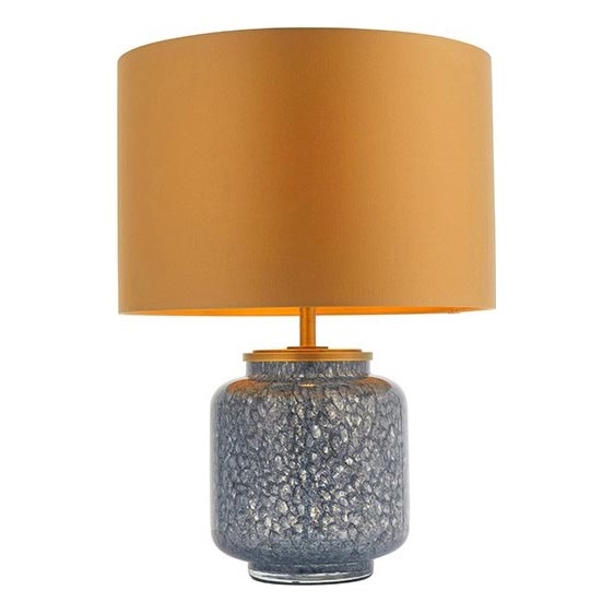 Endon 93067 - Stolová lampa ZINNIA 1xE27/10W/230V modrá/zlatá