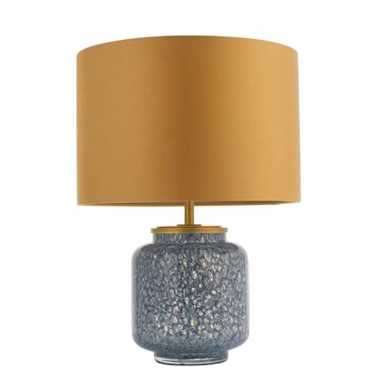Endon 93067 - Stolová lampa ZINNIA 1xE27/10W/230V modrá/zlatá