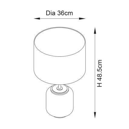 Endon 93067 - Stolová lampa ZINNIA 1xE27/10W/230V modrá/zlatá