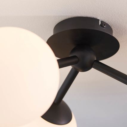 Endon 93489 - Kúpeľňový prisadený luster FRIO 3xG9/3W/230V IP44 čierny