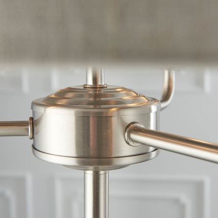 Endon 94359 - Stojacia lampa HIGHCLERE 3xE14/40W/230V béžová/lesklý chróm pr. 47 cm