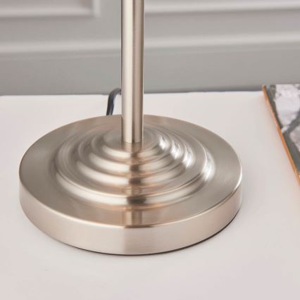 Endon 94369 - Stolná lampa HIGHCLERE 3xE14/18W/230V béžová/matný chróm pr. 32 cm