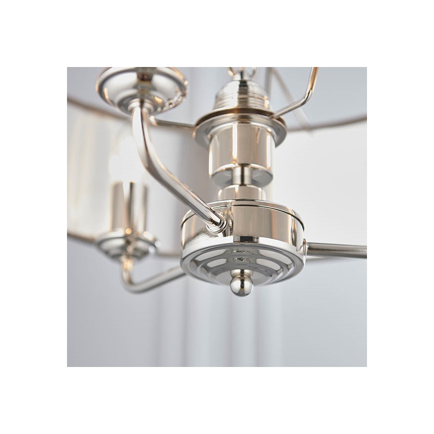 Endon 94377 - Luster na reťazi HIGHCLERE 3xE14/40W/230V šedá/lesklý chróm