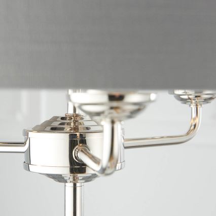 Endon 94378 - Stojacia lampa HIGHCLERE 1xE14/40W/230V šedá/lesklý chróm