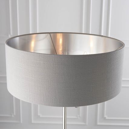 Endon 94378 - Stojacia lampa HIGHCLERE 1xE14/40W/230V šedá/lesklý chróm